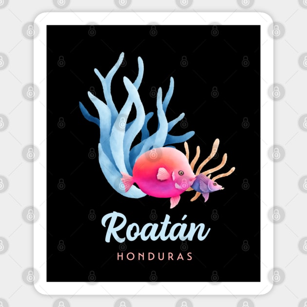 Roatan Honduras Caribbean Coral Reef Fish Sticker by TGKelly